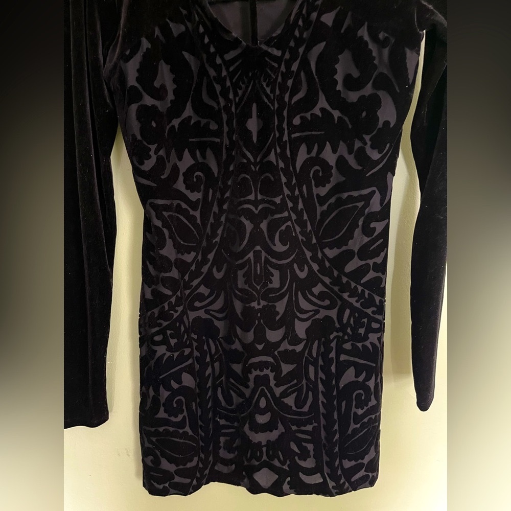 Free People velvet burnout bodycon dress